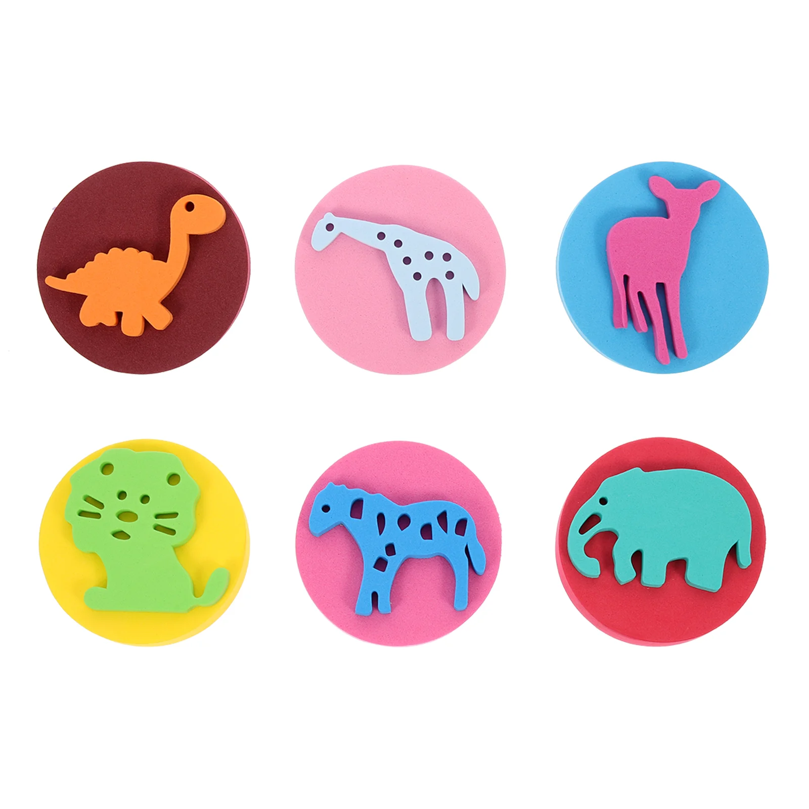 6 Pcs Eva Sponge Seal Sponges Kids Painting Tools DIY Blocks Graffiti Cartoon Stamp Children