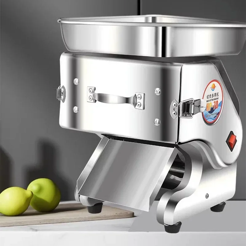 Automatic Meat Slicer Cutter Machine Slicing Chopping Dicing Commercial Desktop Stainless Steel Electric Slicer for Beef Mutton