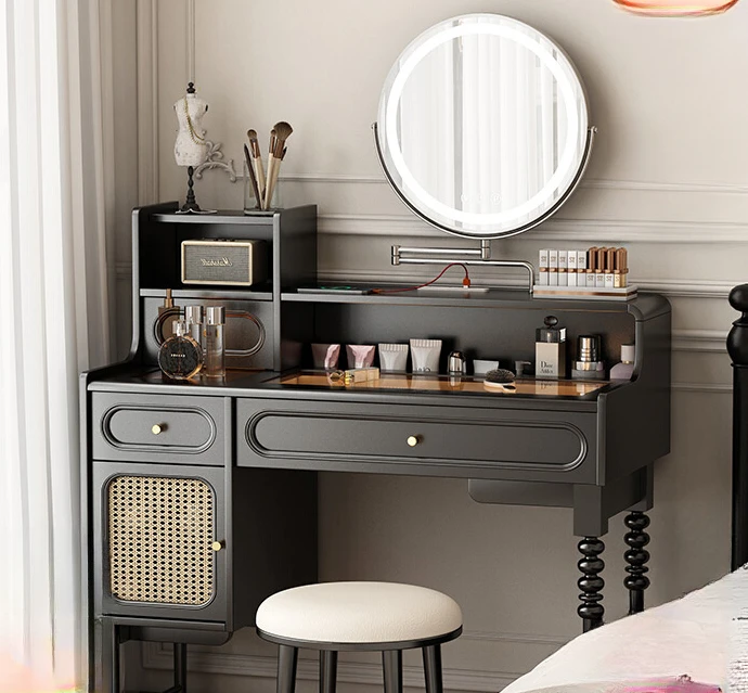 

Designer dressing integrated French storage retro makeup cabinet