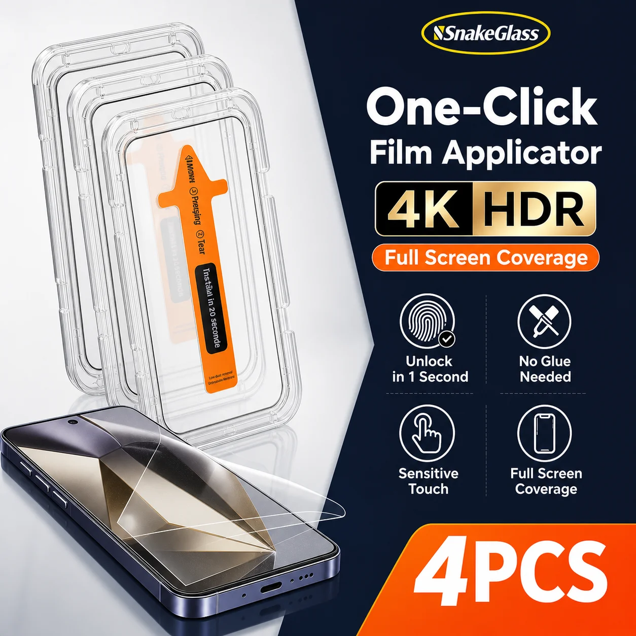 4 Pack 9H HD Clear Screen Protector For Samsung Galaxy S26 Ultra,S26 Plus,S26,S25,S24,S23,S22,S21,A57,A56,A36
