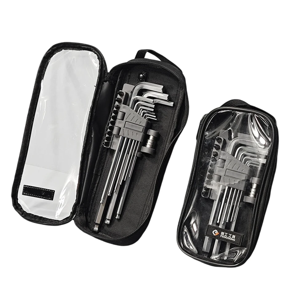 Extended L-Shaped Hex Key Set High Torque Ball End Hex Keys Wrench With Screwdriver Bit Adapter For Home Maintenance DIY