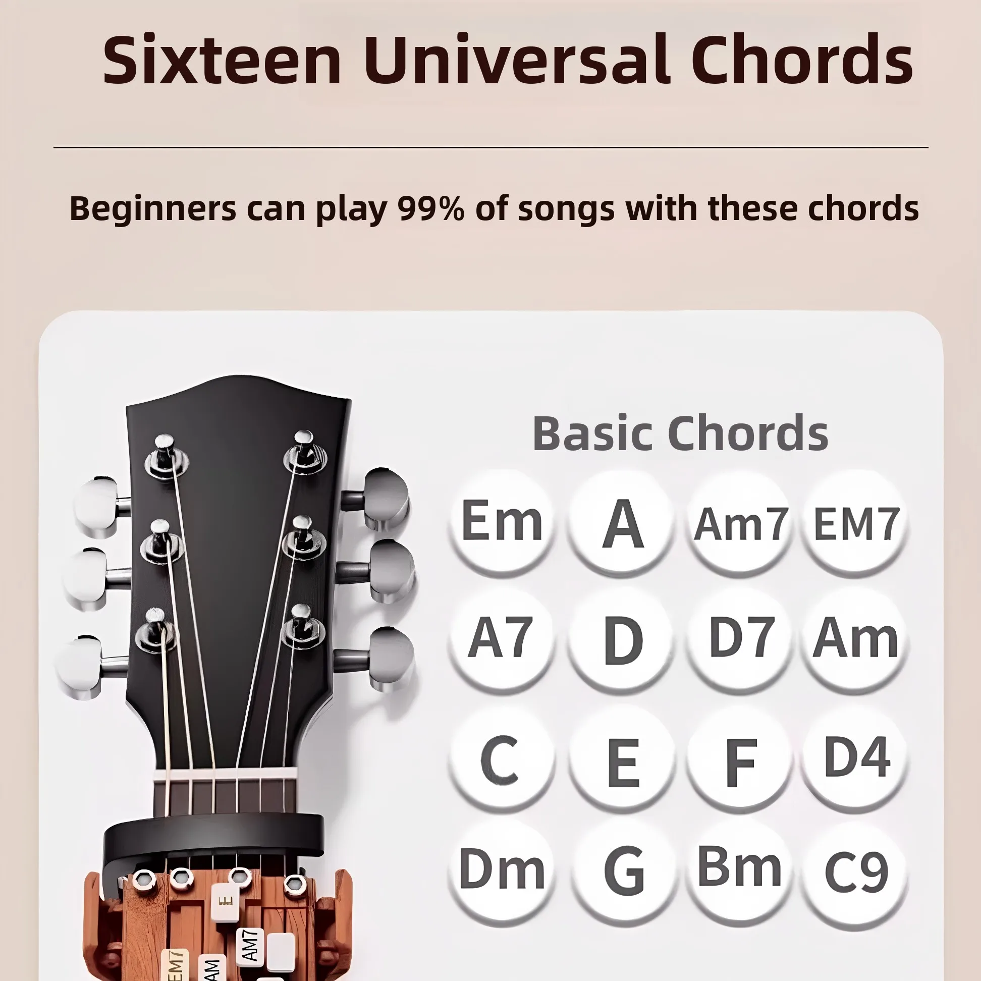 Automatic Gear Guitar Chord Helper Beginner Friendly Quick to Master Practice Finger Skills Aid String Pressing Device