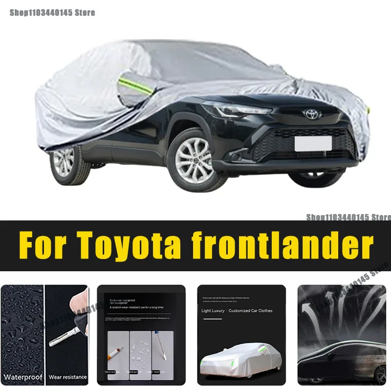 Full Car Covers Outdoor Sun UV Protection Dust Rain Snow Oxford cover Protective For Toyota frontlander Accessories car umbrella