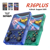 BOYHOM-consola de juegos portátil R36 Plus, sistema Linux de 64 bits, pantalla IPS de 4 "", reproductor de vídeo portátil de bolsillo RK3326, juegos R36PLUS