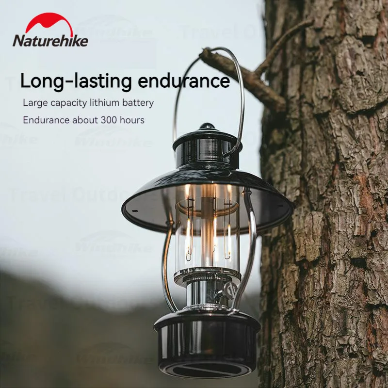 Naturehike Outdoor Retro Lamp LED Imitation Tungsten Filament Camping Lighting 3.6W Flashlight 5-300h Tent Lamp IPX4 Waterproof