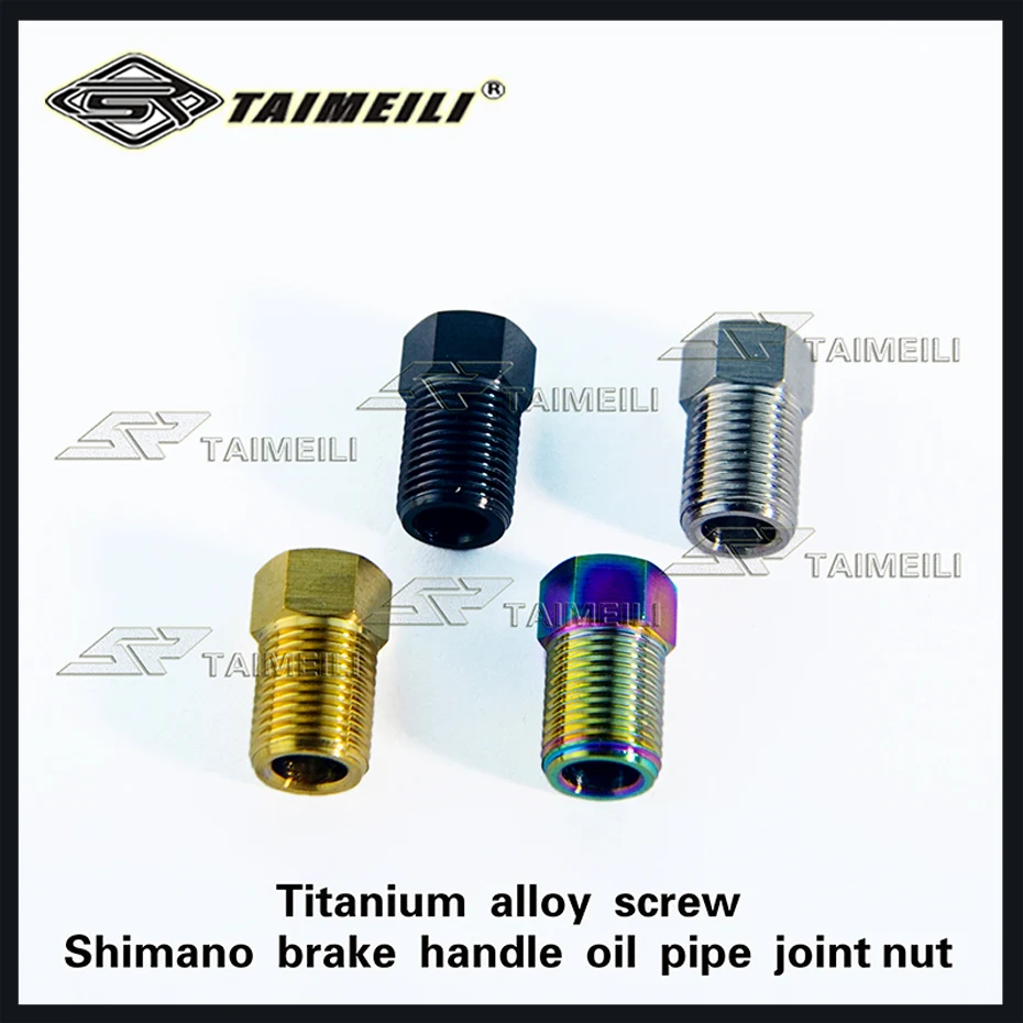 2pcs Titanium alloy brake handle oil pipe joint nut compatible with  M7100 / 8000/8120/9100/9120/712