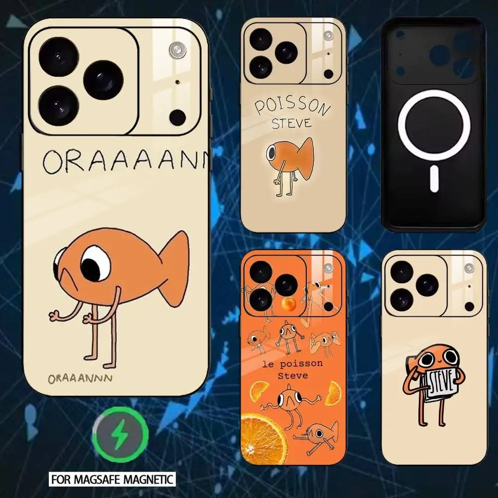 

Чехол Steve Le Poisson для iPhone 17, 16, 15, 14, 13, 12, Plus, Pro, Max с поддержкой магнитной беспроводной зарядки