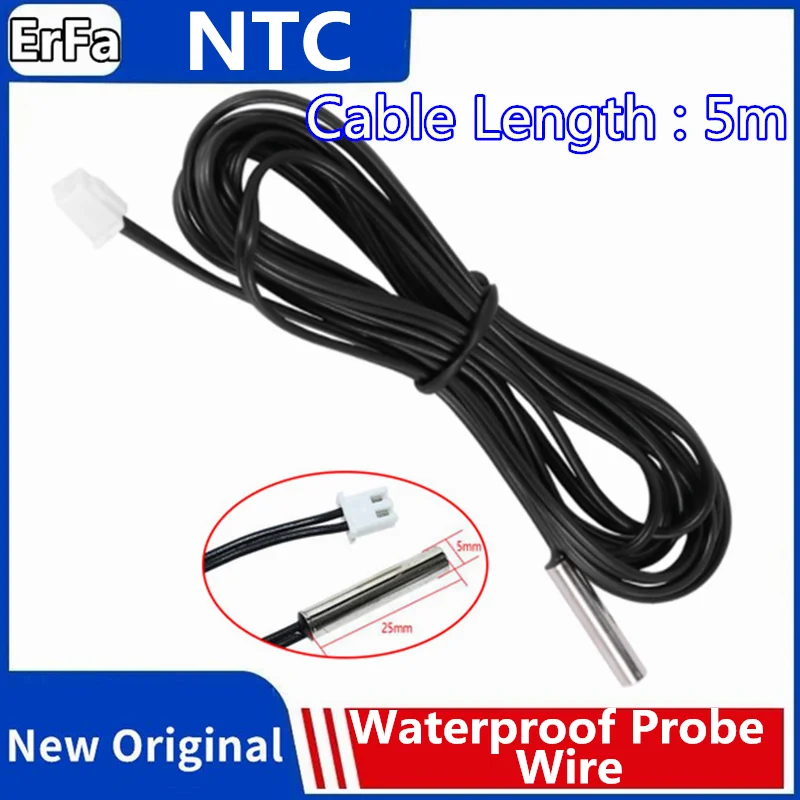1 pçs 5m b3950 ntc2k 5k 10k 15k 20k 50k 100k 1% sonda de ar condicionado para arduino w1209 termistor sensor temperatura