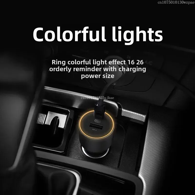 Xiaomi Car Charger Fast Charge Version 100W (1A1C) Cigarette Lighter Charging Car Charger One to Two Type-C Fast Charge