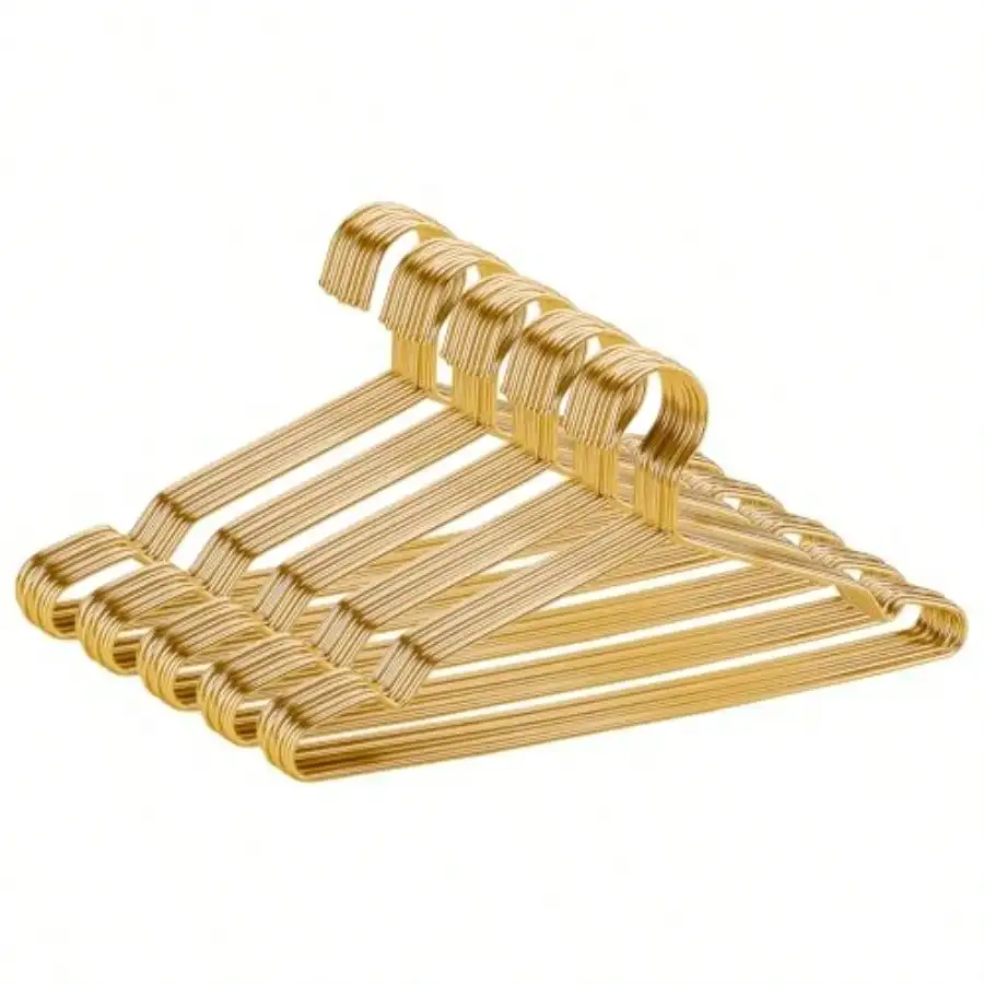 

Clothes Hangers 50 Pack Coat Hangers Wire Hangars Bulk Metal Hanger Non Slip Heavy Duty Clothing Hangar Space Saving Thin Hangars Stainless Steel Hanger For Clothes 16.5 Inch Gold