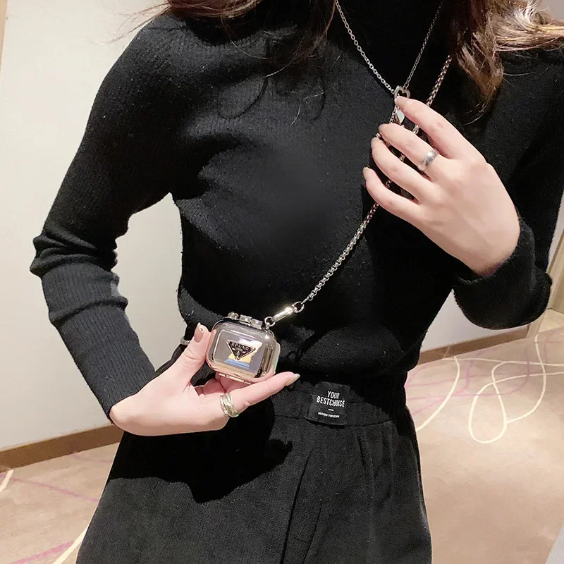 

2025 New Trend! Women's Mini Earphone Bag - Chain Metal, Lipstick-Fit, Shoulder Small Style