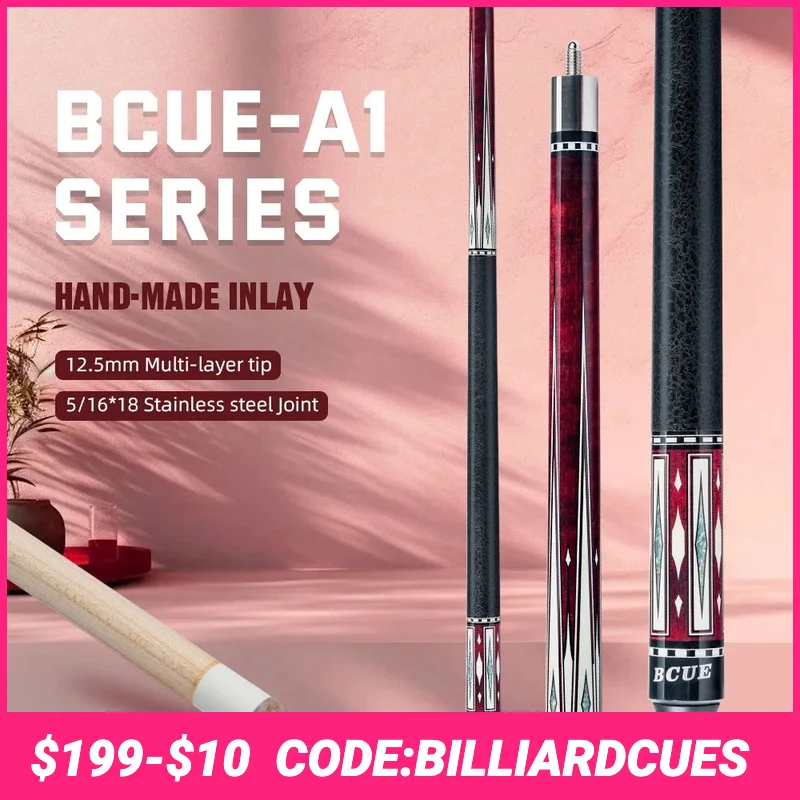 

BCUE Professional Billiard Stick with 1/2 Maple,12.5mm Tip, Maple Butt for Newest 58 Inch Pool Cue Stick