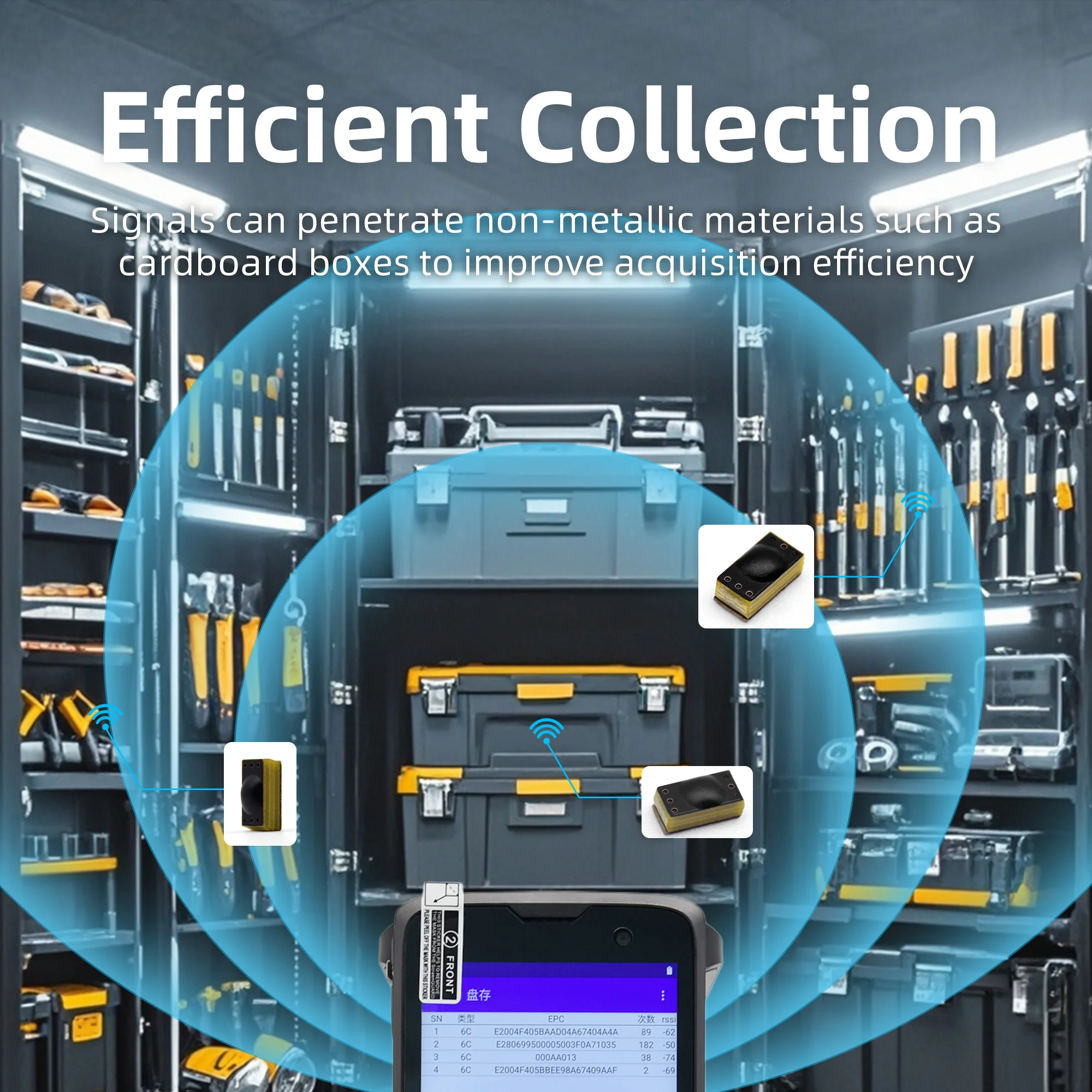 100pcs FR4 Metal Resistant Electronic Label Heat-resistant EPC Class1 Gen2, ISO18000-6C 902-928MHz 865-868MHz NXP Ucode 8 chip