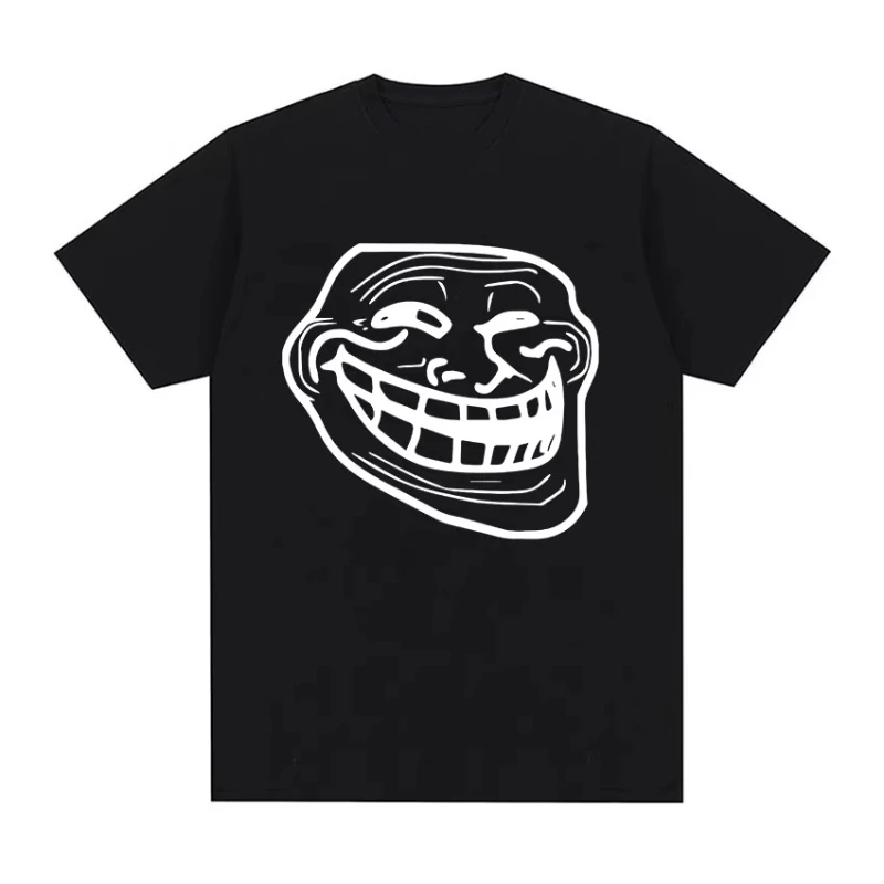 Troll Face Memes Angry Man Problem Funny Meme T Shirts Men's Women Retro Fashion harajuku Cotton Short Sleeve T-shirt Streetwear