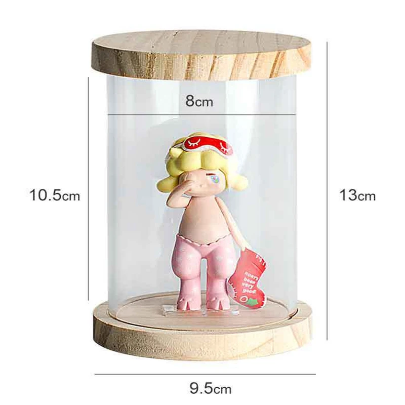 2/4pcs Acrylic Blind Box Display Stand Bubble Mart Model Display Case Doll Dust-Proof Storage Box Action Figures Storage Jar