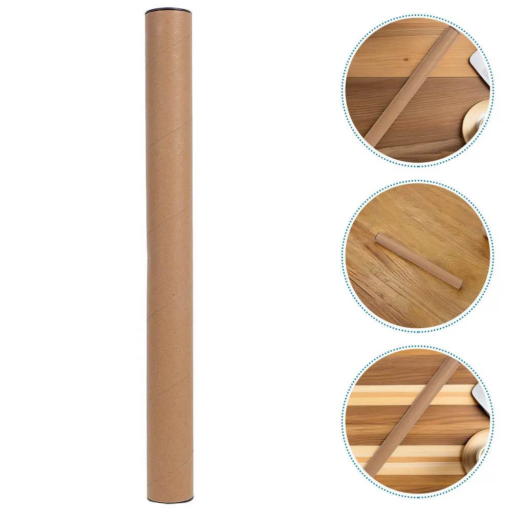8pcs 40X4Cm Kraft Paper Tubes Postal Tubes With End Caps For Poster Storage Shipping Artwork Mailing Cylinder Round Cardboard