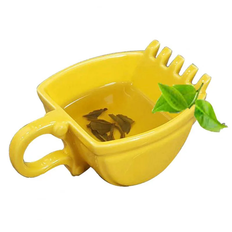 1Pc 330ML Excavator Bucket Mold Cup Coffee Mug Water Drinking Bucket Cup Tea Kitchen Drinkingware Black