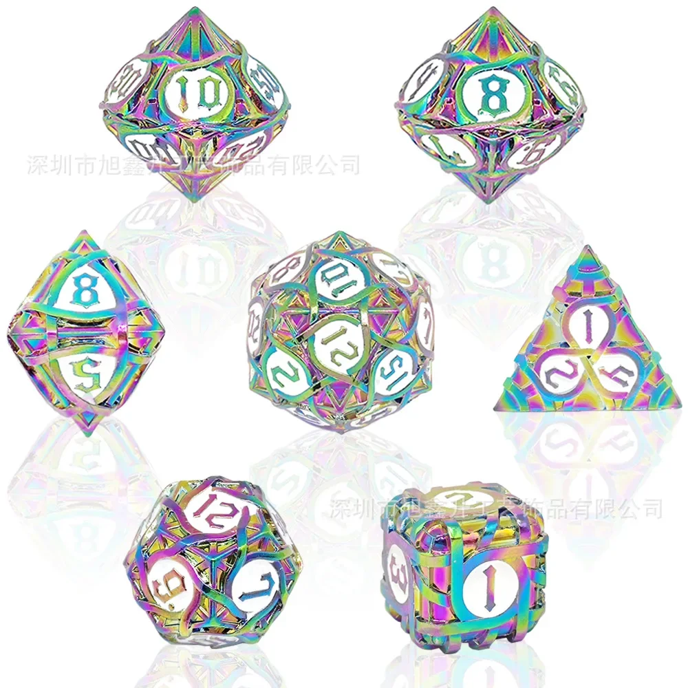 

Metal solid dice D20 Cthulhu running group DND multi-sided digital dice COC Dungeons and Dragons board game D10