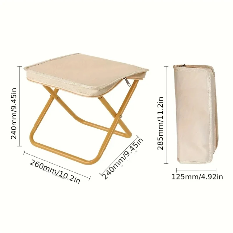 Portable Folding Camping Chair Lightweight Fishing Stool Outdoor Picnic Travel Handbag Seat Beach Hiking Compact Rest Accessory