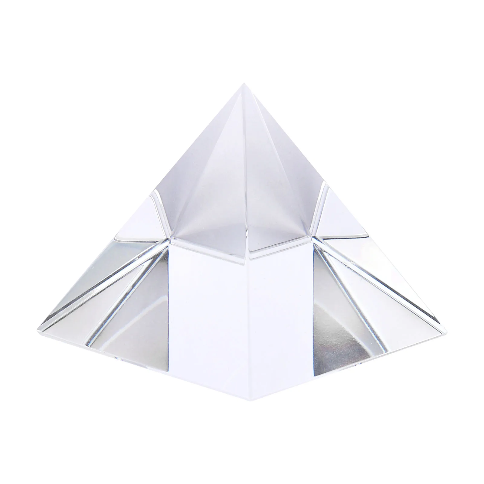

Pyramid Paper Weights Crystal Pyramid Paperweight Glass Prism Heavy Clear Prism Glass Crystal for Desktop Gifts Photo Decor 50mm