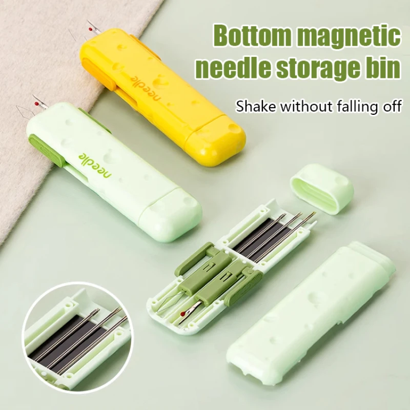 3-in-1 Needle Threader Household Remover Elderly Leader With Needle Case Magnetic Piece Suction Needle Threading Removing Needle