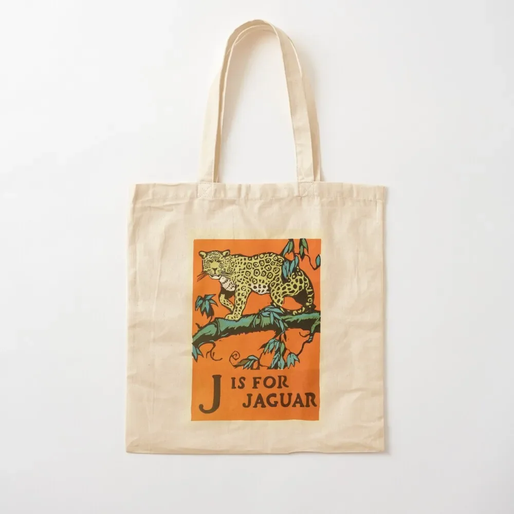 

J is for Jaguar Tote Bag Customizable tote bag Shopper bag Canvas