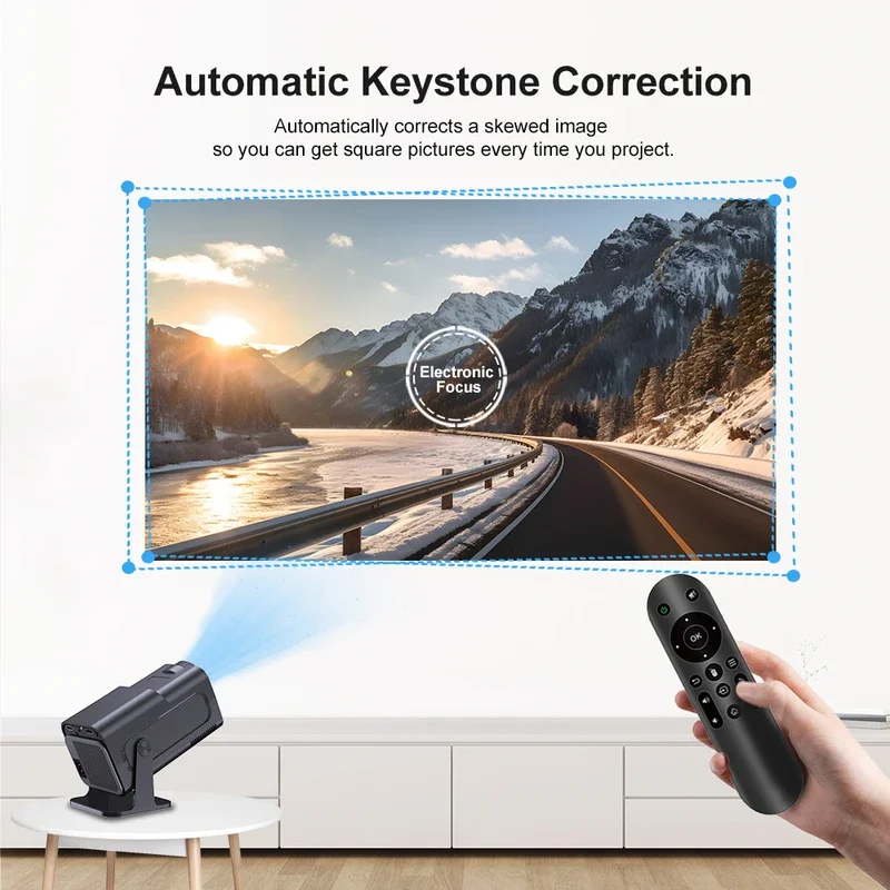 Proyector portátil inteligente HY320 Mini, dispositivo con Android 11, WiFi, 6 BT, 5,0, Allwinner H713, nativo, 1080P, 4K, compatible con el hogar,