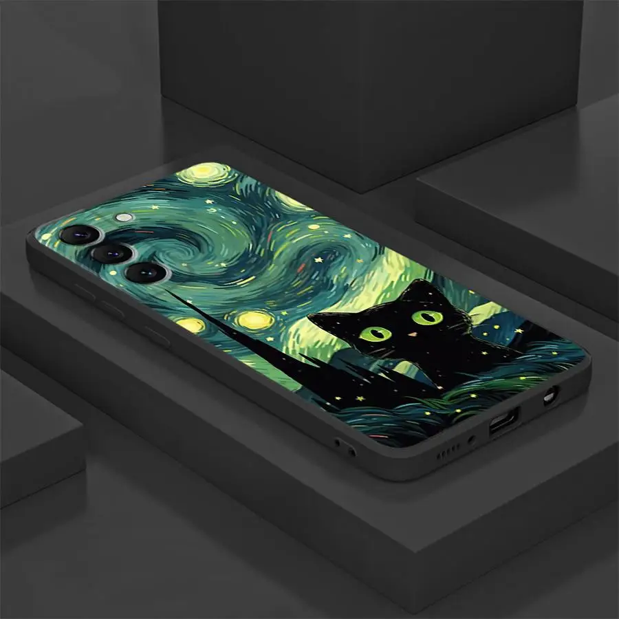 삼성 갤럭시 아트 귀여운 고양이 전화 케이스, 럭셔리 커버, A10, A10e, A10s, A20, A20s, A04s, A30, A02, A40, A02s, A03, A05s, A06