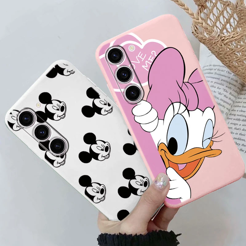 For Samsung Galaxy S21 FE Plus Ultra S22 Plus Ultra S23 Plus Ultra FE S24 Plus Ultra FE 5G Cute Mickey Minnie Cartoon Phone Case