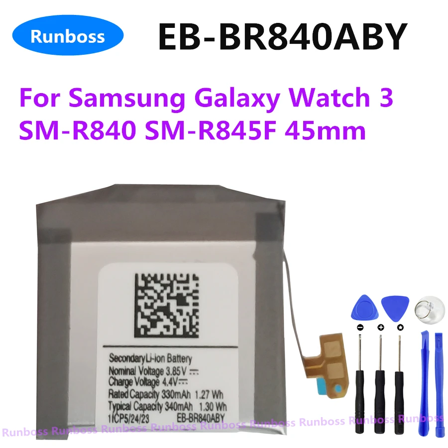 EB-BR840ABY 340mAh High Quality Replacement Battery For Samsung Galaxy Watch 3 SM-R840 SM-R845F 45mm Watch3 Version Batteries