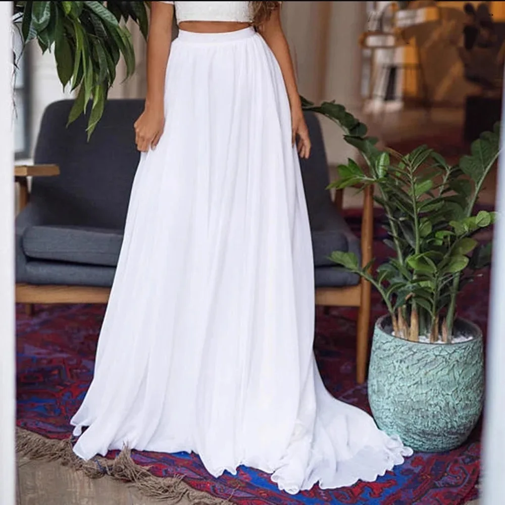 

Шифоновая свадебная юбка Съемная юбка со шлейфом для выпускного вечера