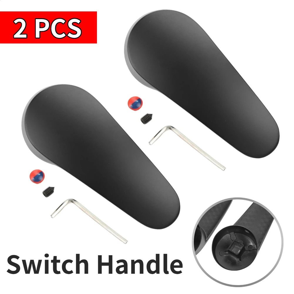 2pcs Faucet Handle Rod Hot Cold Sink Taps Switch Handle Replacement Black Zinc Alloy Basin Kitchen Switch Handle Accessories
