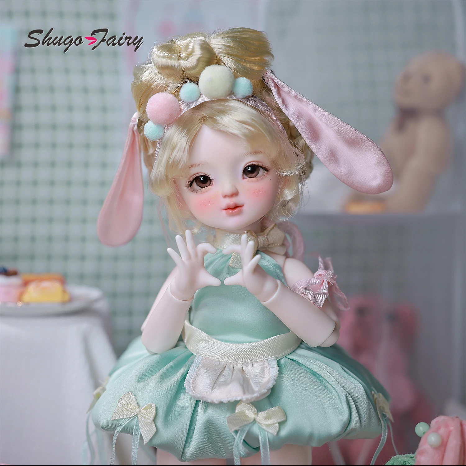 ShugaFairy Yenny D 1/6 Bjd دمى 3 أشكال يدوية نشط الحلو شقيقة برعم تنورة الكورية Bjd دمية الكرة صوتها دمية راقصة الباليه