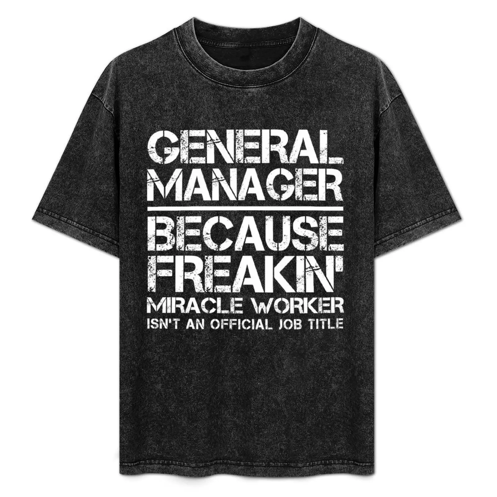 Camiseta Gerente Geral Miracle Worker, Camiseta Casual Básica Estilo Street
