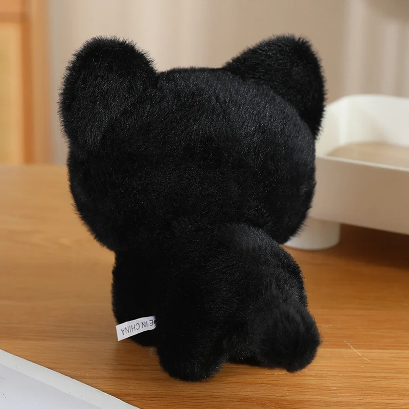 15cm Gothic Soft Cute Black Cat Plush Toy 10cm Kawaii Black Kitten Plush Pendant Key Chain Bag Car Decor Kid Gift - view 5