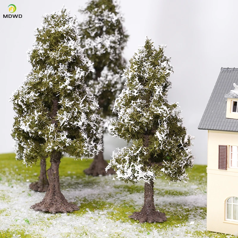 3-24 cm Draht Baum Modell Miniatur Landschaft Grüner Baum Dekoration Berg DIY Material Maßstab Modell Zug Eisenbahn Layout