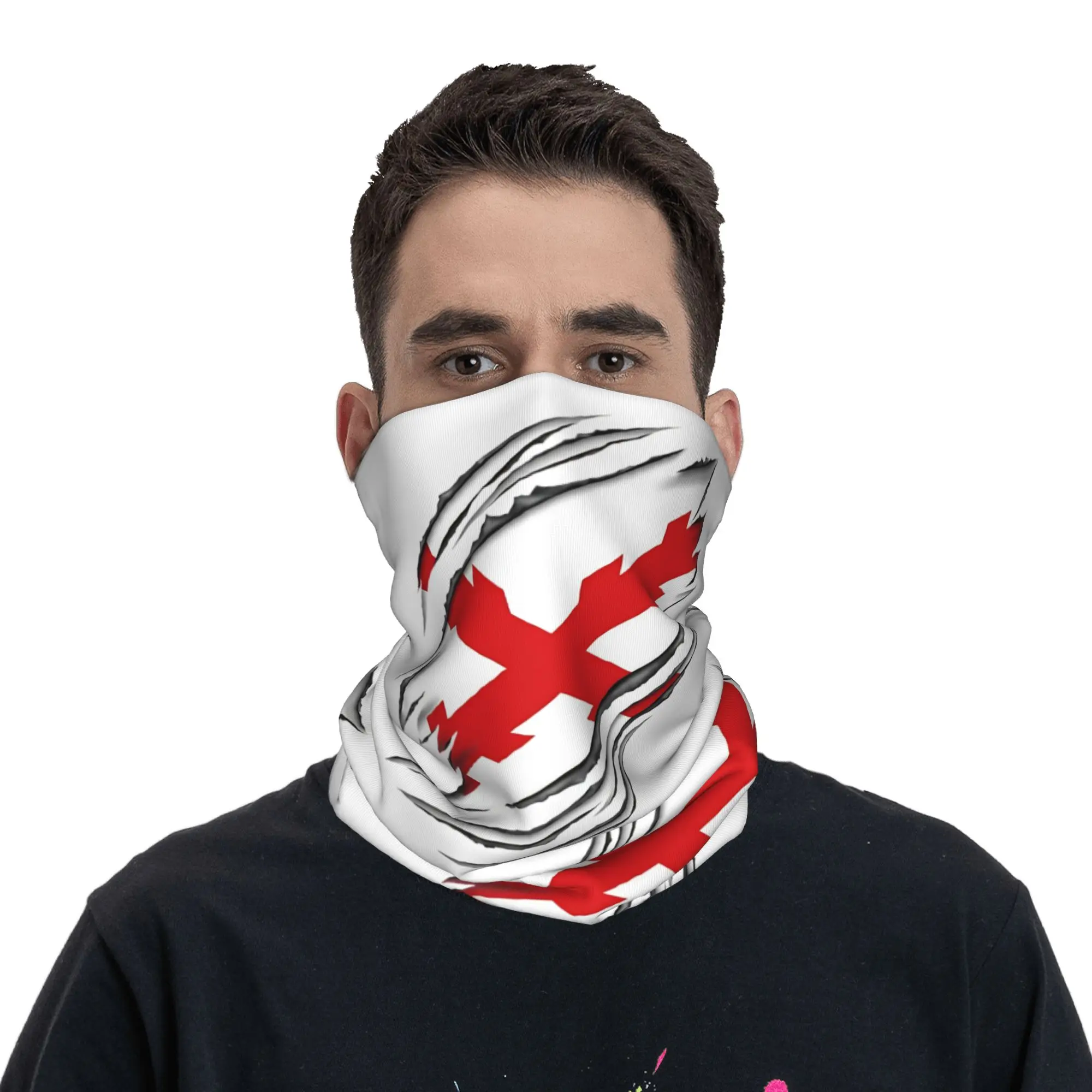 Burgundy Cross Cruz de Borgona  Bandana Neck Cover Spanish Empire  Magic Scarf Warm Cycling Scarf Riding Unisex Adult Breathable