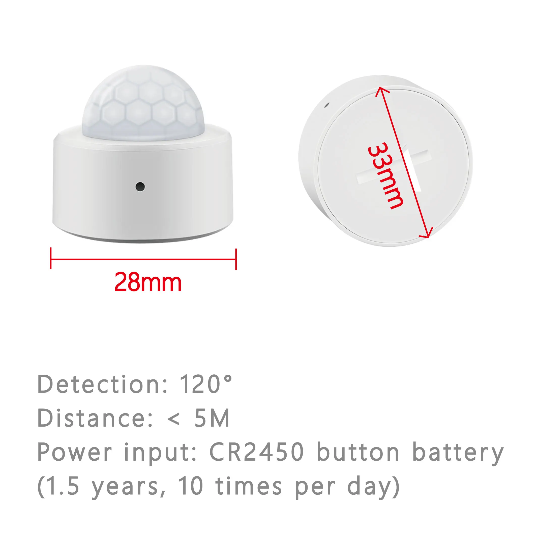 Imagem -02 - Tuya Zigbee-mini Detector de Corpo Humano Sensor de Movimento Sensor sem Fio Lux Meter Vida Inteligente Alarme de Segurança Google Home Pir