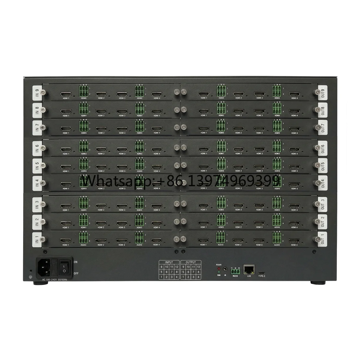 36x36 HDMI 2.0 4K60 Video Wall Controller Seamless Matrix Switcher for Command Center