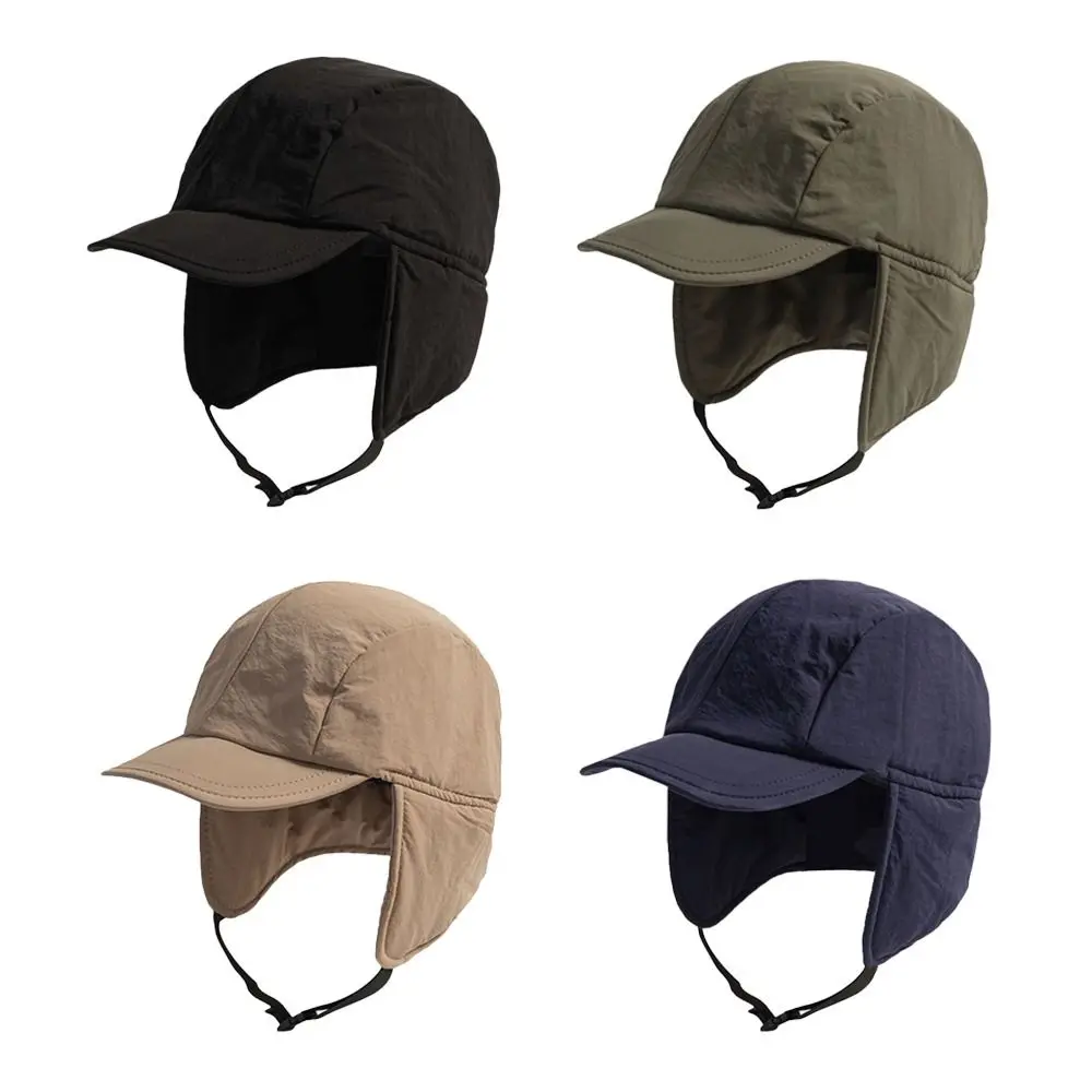 Outdoors Japanese Bomber Hat Warm Thick Winter Cap Casual Ear Protection Lei Feng Hat for Men Women