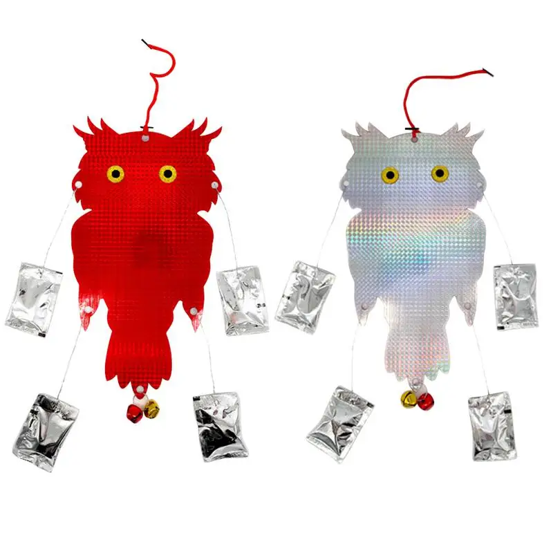 1PCS Bird Scare Device Fake Owl Hanging Reflective For Keep Birds Away From Your House Window Garden