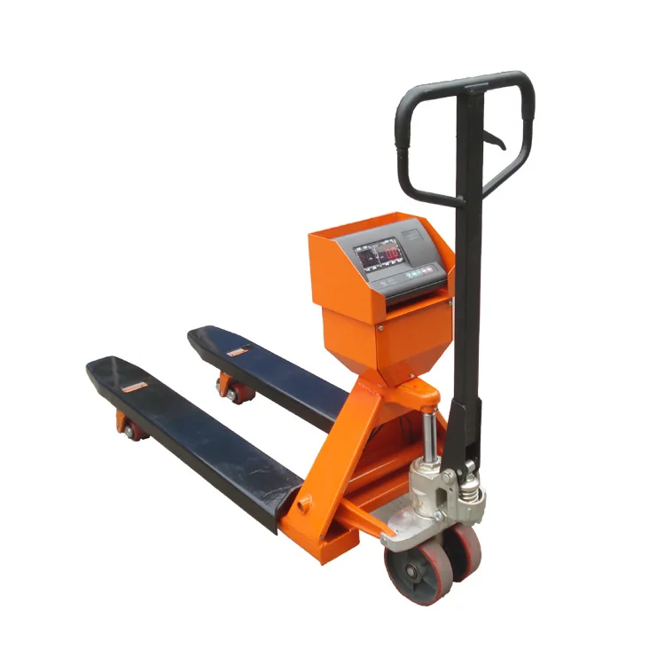 Balance Digital Hand Manual Pallet Truck Jack 2000Kg Weighing Scale Manual Hydraulic Hand Pallet Scale