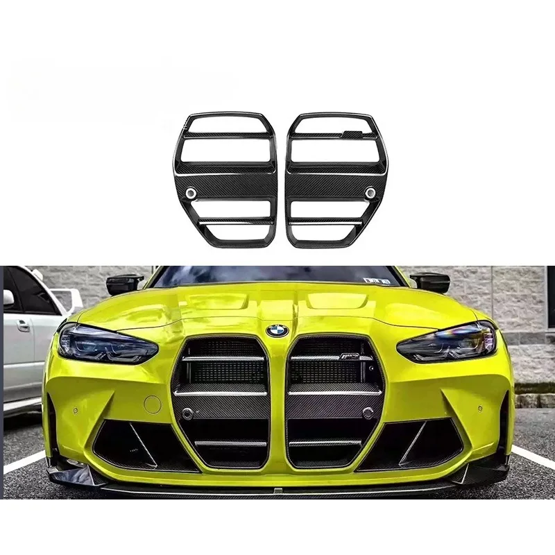 

For BMW M3 M4 G80 G82 G83 Dry Carbon Fiber Racing Grills Center Mesh ST CSL V Style Car Kit Air Inlet Grille Spoiler Body Kits