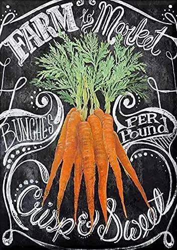 kegill Plate Carrot Vintage Tin Signs Metal Wall Decor Man Cave Bar Pub Club Funny Bathroom Retro Parlor Posters Cafe Store sign