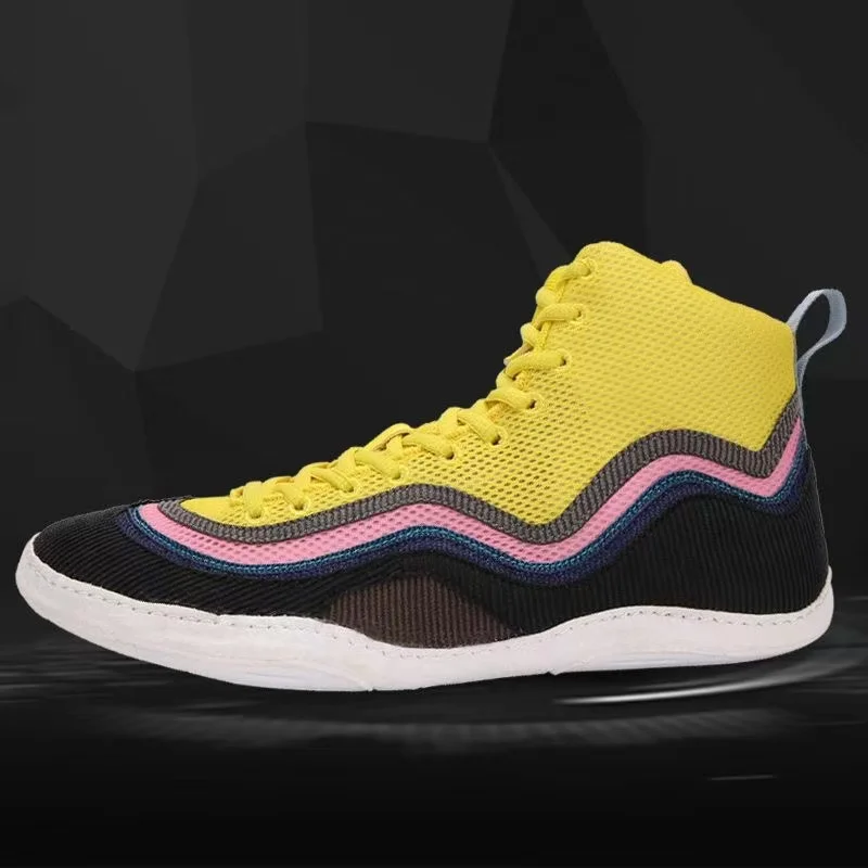 

Men's Professional Wrestling Shoes Comfortable and Versatile Boxing Trainers Mesh Breathable Fitness Trainers Combat Shoes