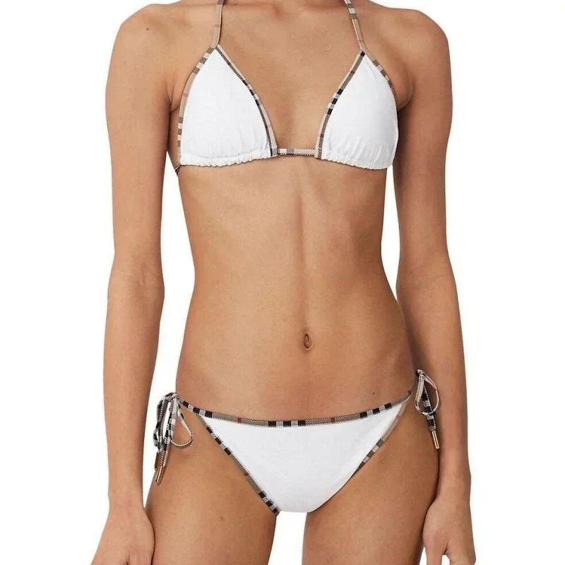 Bikini de diseño de marca de lujo para mujer, de 2 piezas traje de baño, ropa de playa, 2024