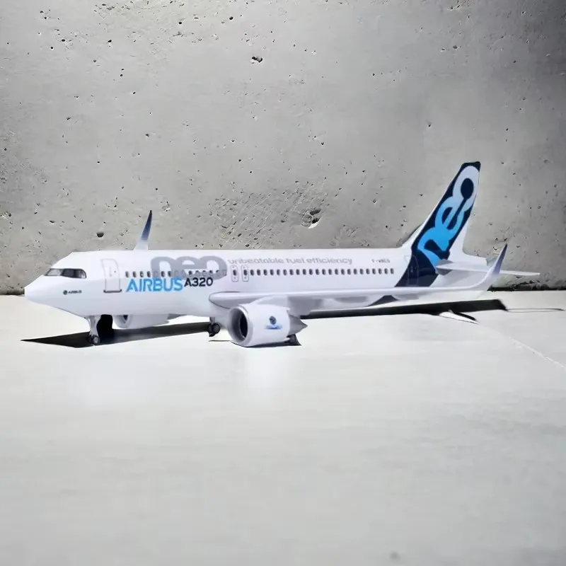 47CM 1/80 Airplane 320NEO A320 NEO Air Airlines Model Toy Light & Wheel Landing Gear Diecast Resin Plane Model kids toys