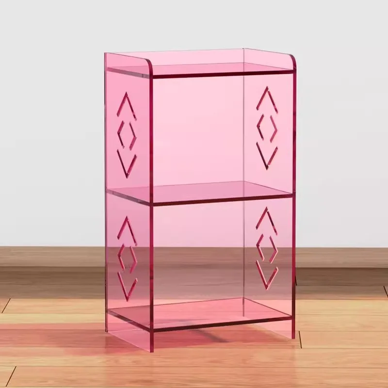 خزانة نافذة الخليج زاوية صغيرة لغرفة النوم وطاولة بجانب السرير وصندوق تخزين فاخر وخزانة عرض أكريليك بطبقة مزدوجة