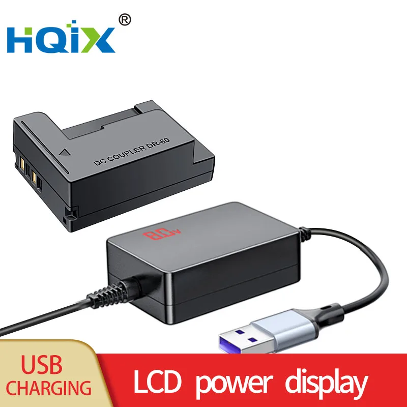 

HQIX for Canon PowerShot G1 x G15 G16 SX40 HS SX50 HS SX60 HS Camera ACK-DC80 NB-10L Virtual Battery USB Power Adapter