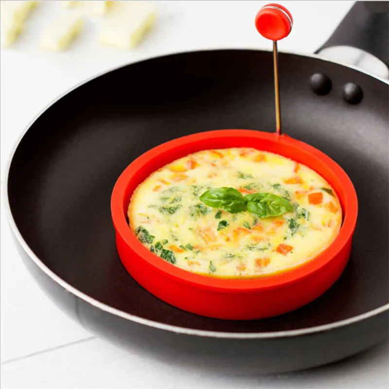 New Silicone Fried Egg Pancake Ring Omelette   Round Shaper s Pan Oven Kitchen Mould for Cooking Breakfast Frying